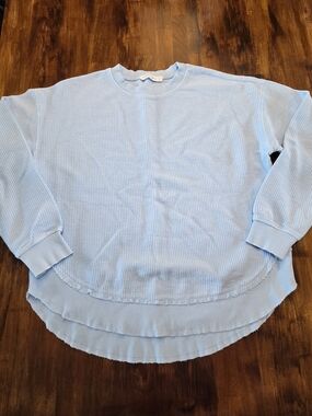 Moon Ryder Clear Sky Round Bottom Corded Crew SZ S Cottegecore Preppy